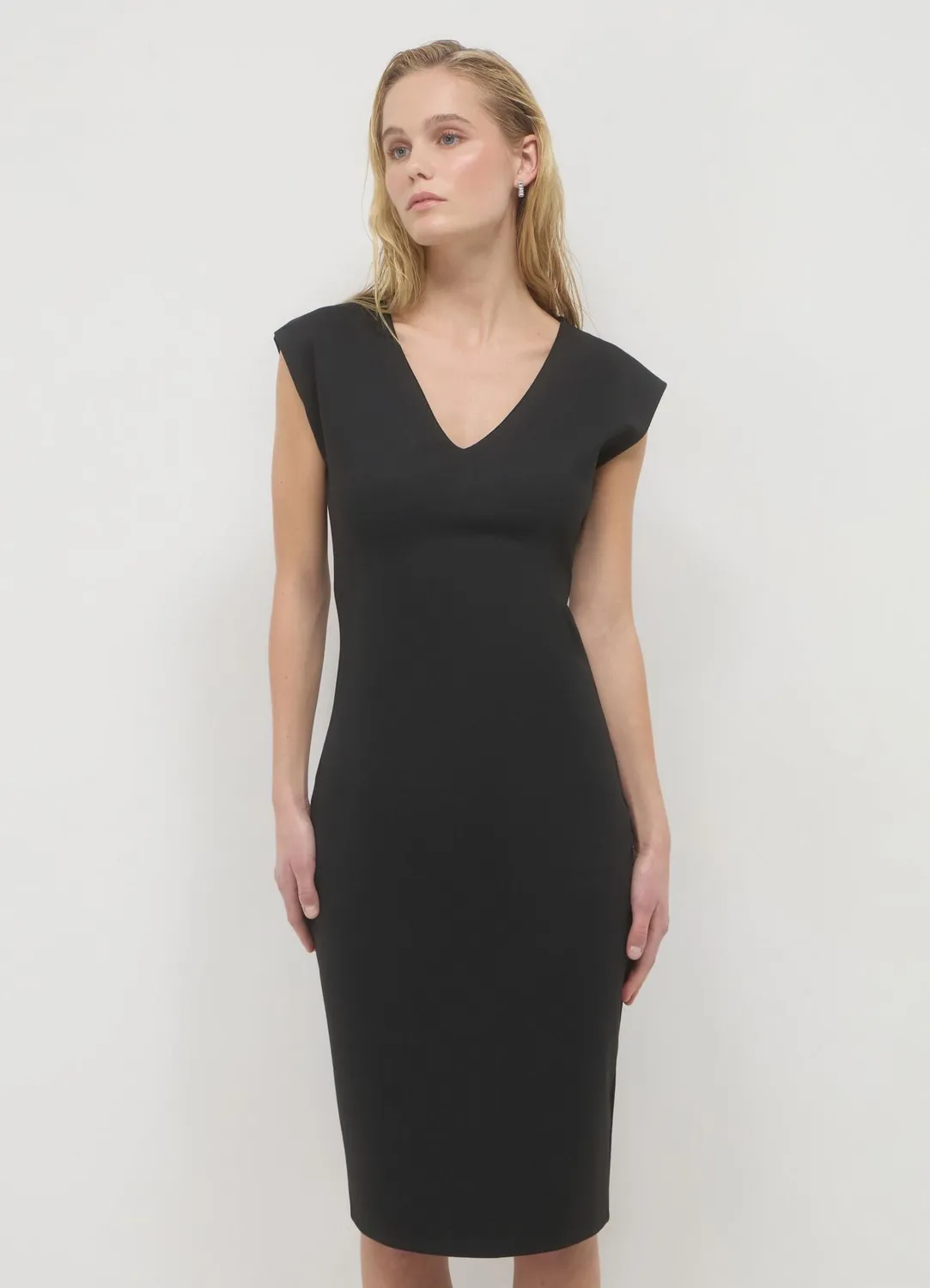 Calliope robe fourreau point milano femme sans manches