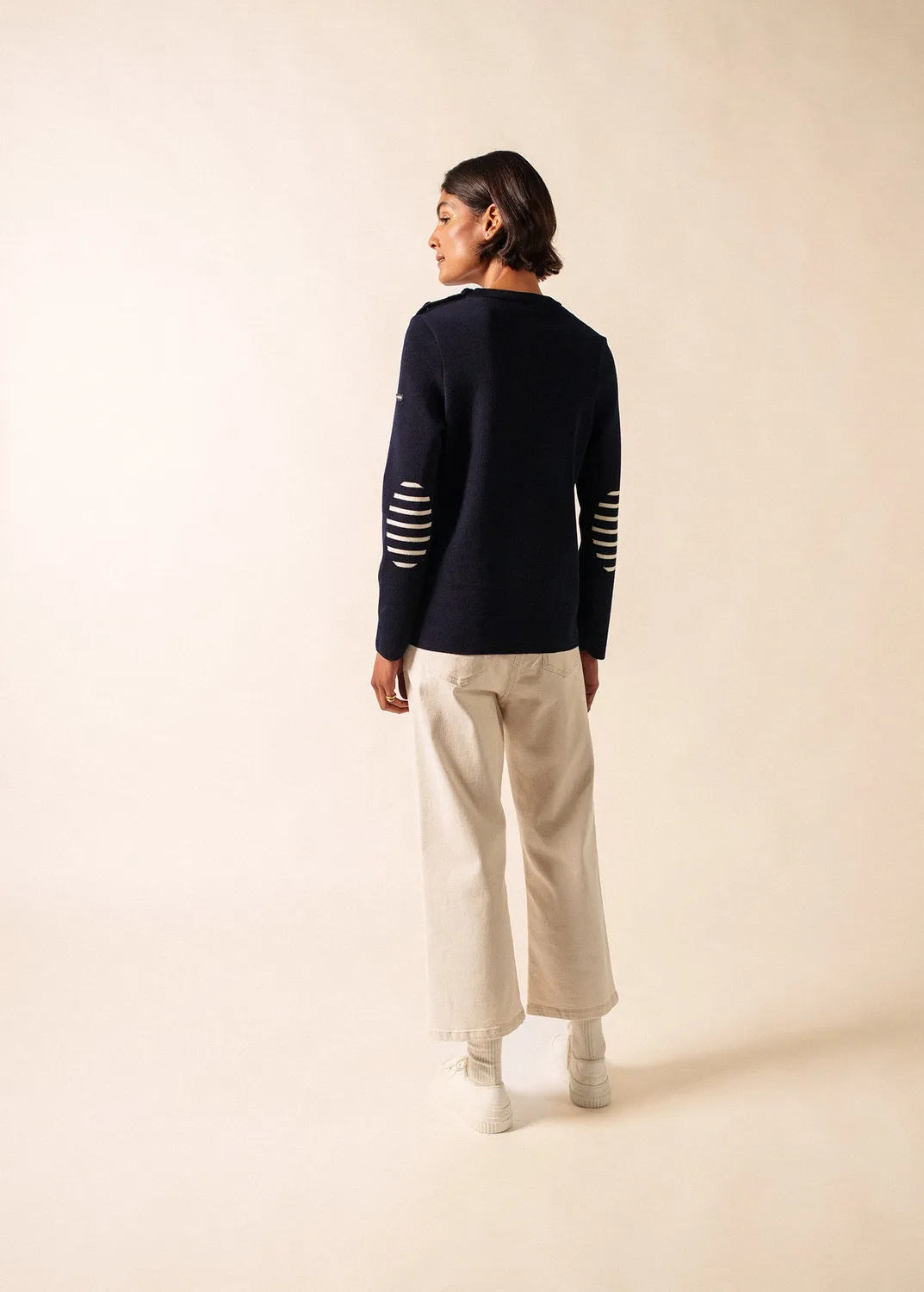 Saint James Brégançon pull marin navy laine