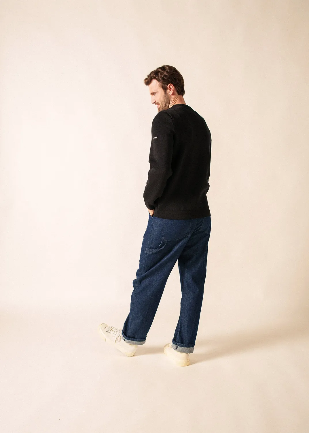 Saint James Locronan pull laine noir homme