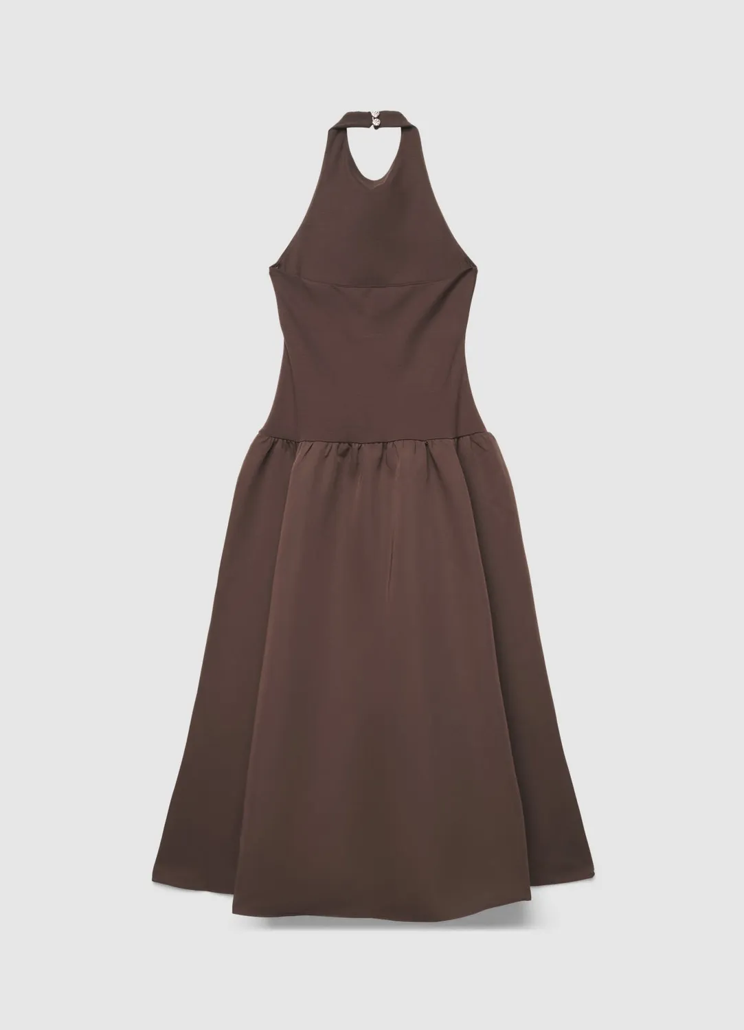 Calliope Robe Longue Halter femme bicolore sans manches