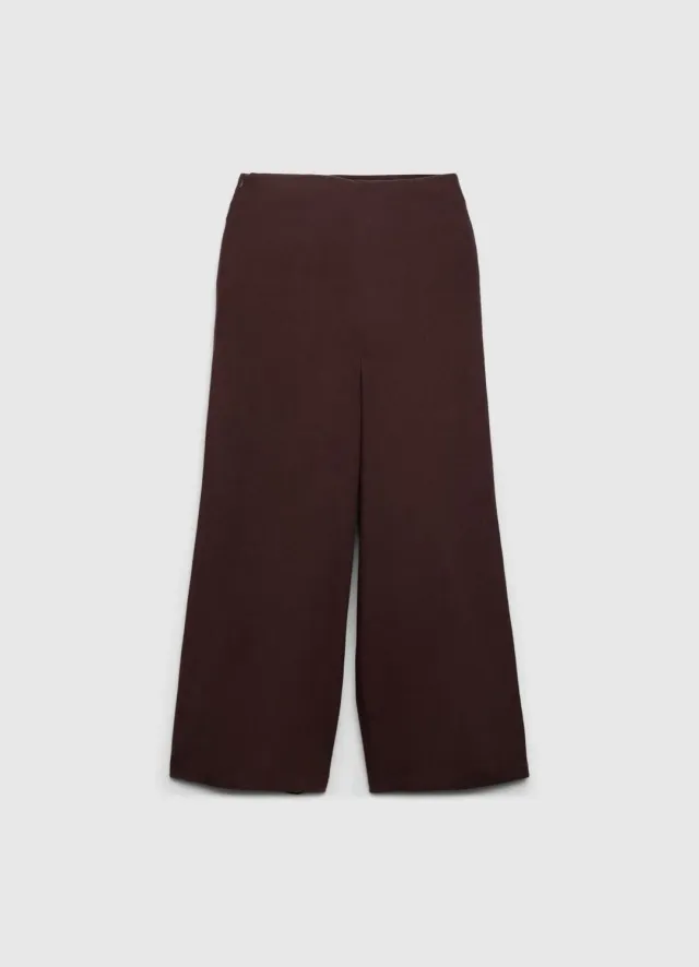 Calliope pantalon culotte lin femme boucle métal
