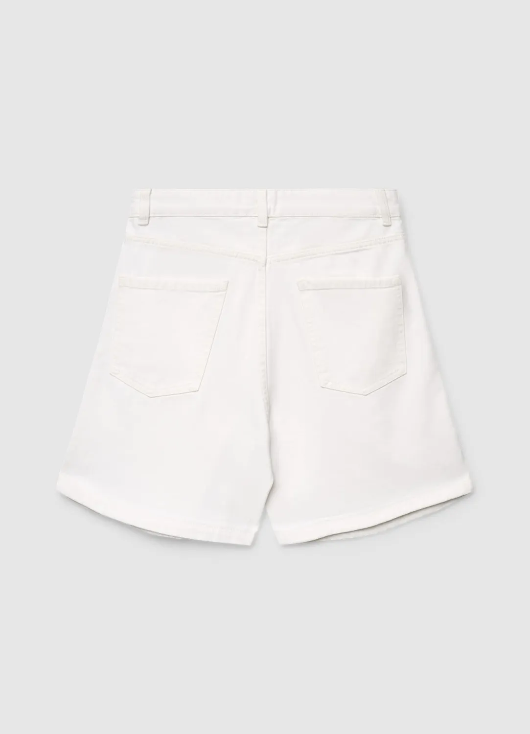 Calliope Bermuda denim shorts femme pinces taille haute