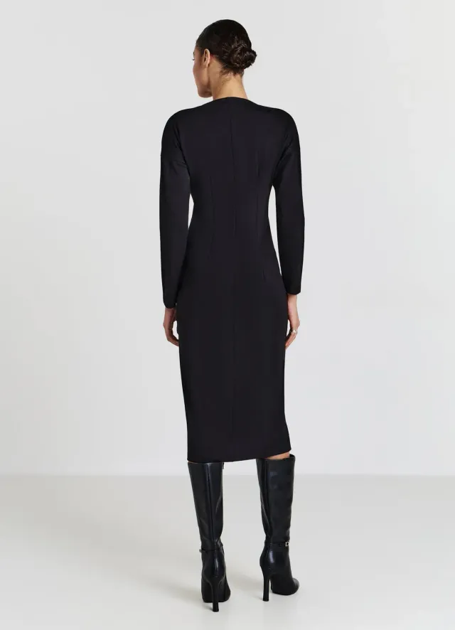Calliope robe longue zip doré femme unie