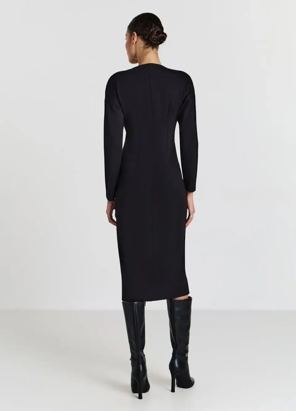 Calliope robe longue zip doré femme unie