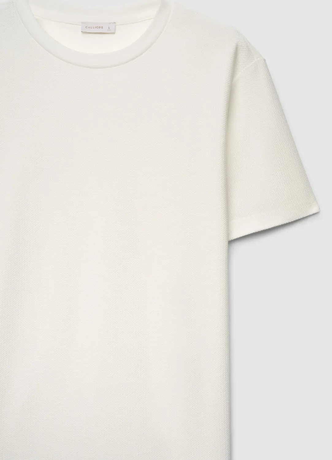 Calliope t-shirt homme col rond uni texturé