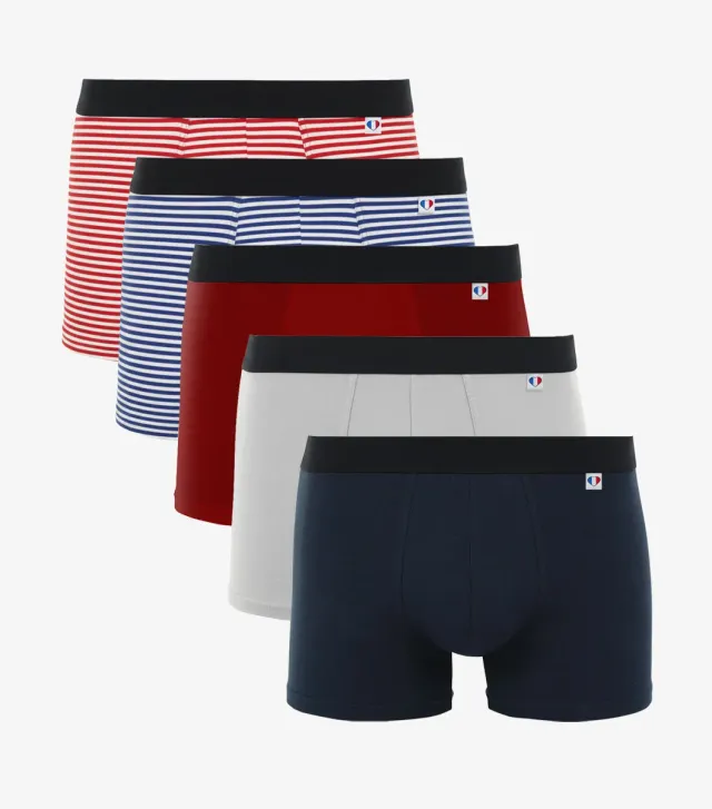 Cocorico Intemporel Boxer homme x5 coton stretch
