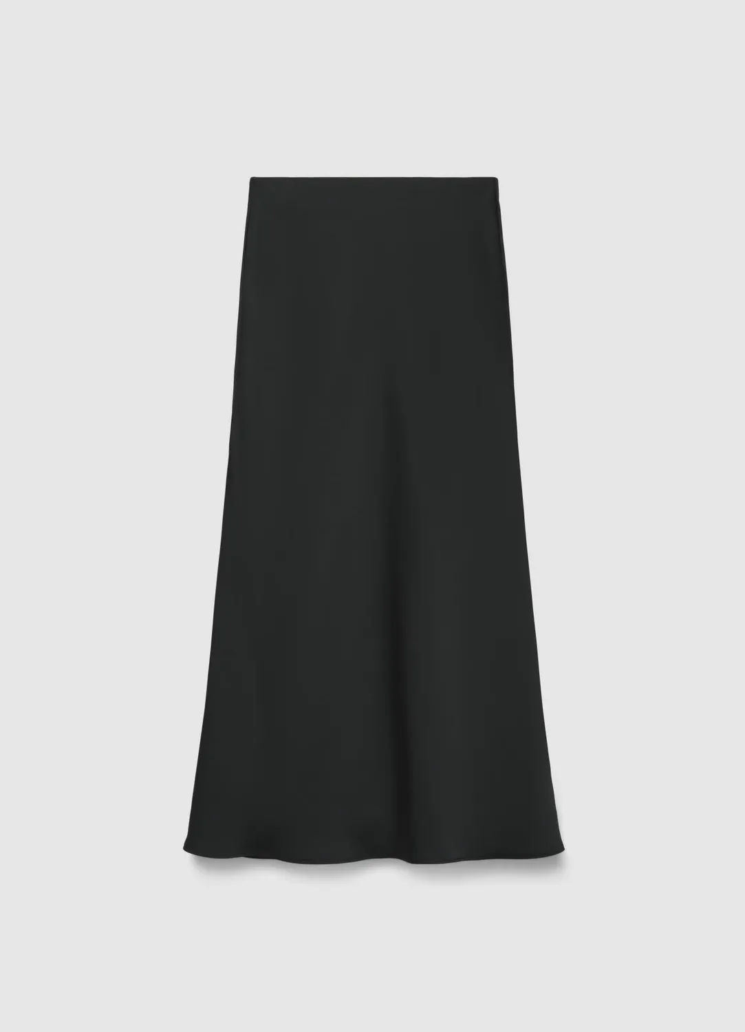 Calliope jupe midi satinée unie coupe évasée