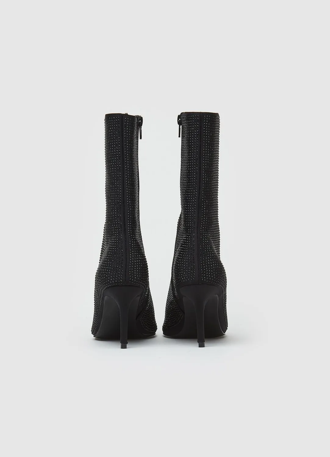 Calliope bottine strass femme talon aiguille zippée