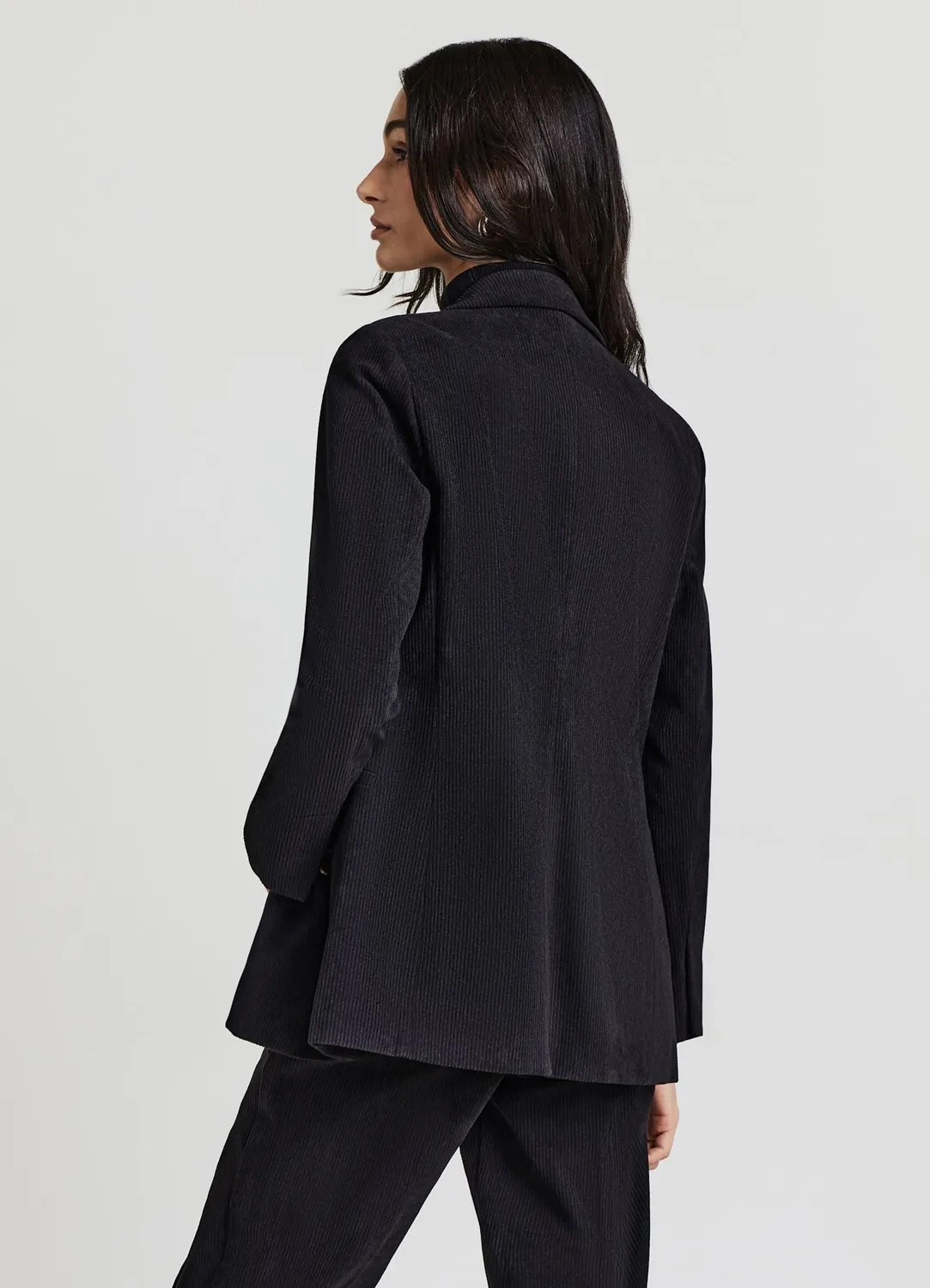 Calliope veste double-boutonnage effet velours femme