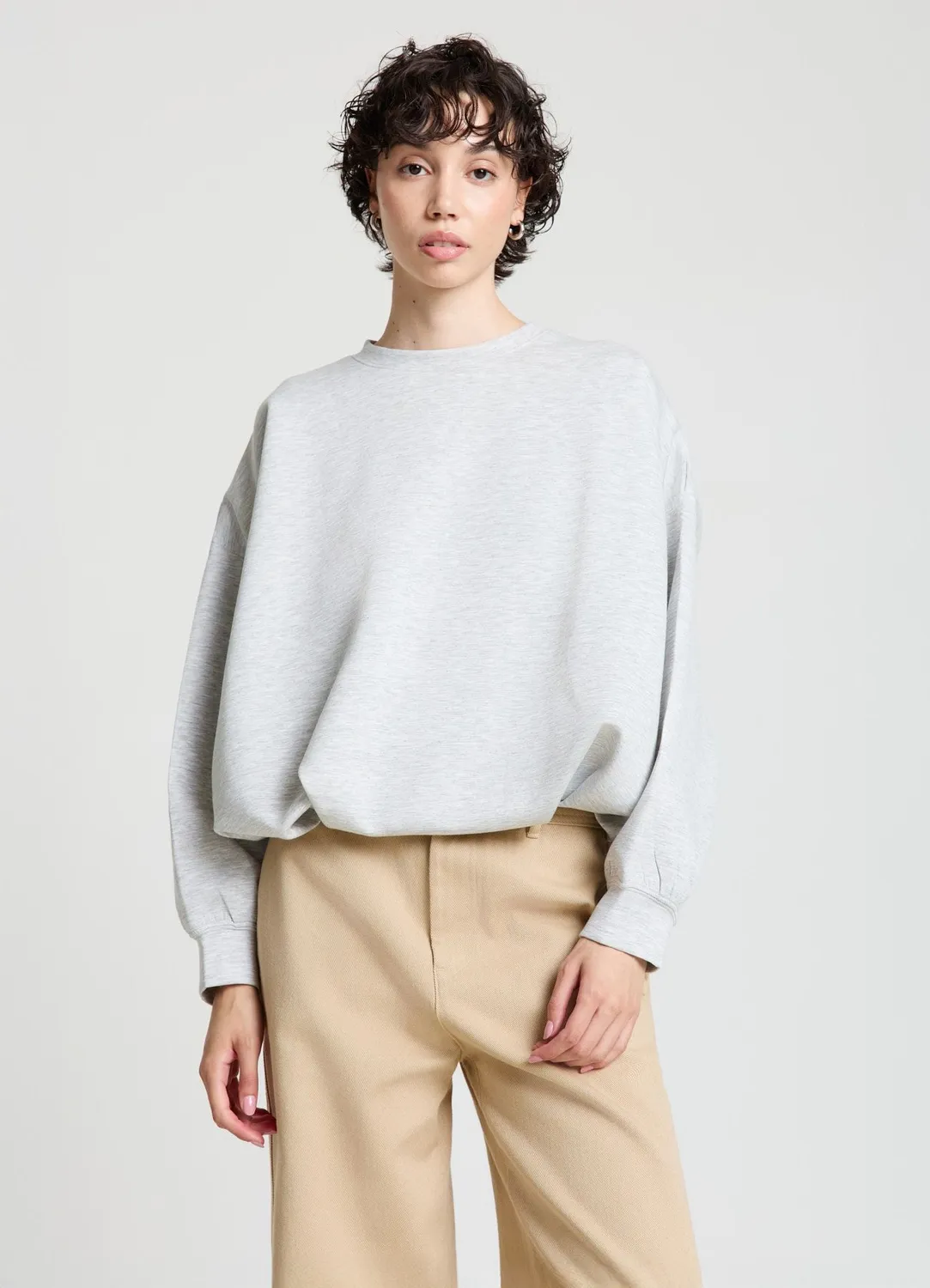 Calliope Sweat ballon femme col rond uni
