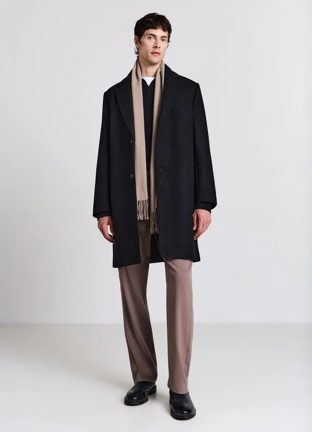 Calliope Atelier manteau homme monopetto revers laine L