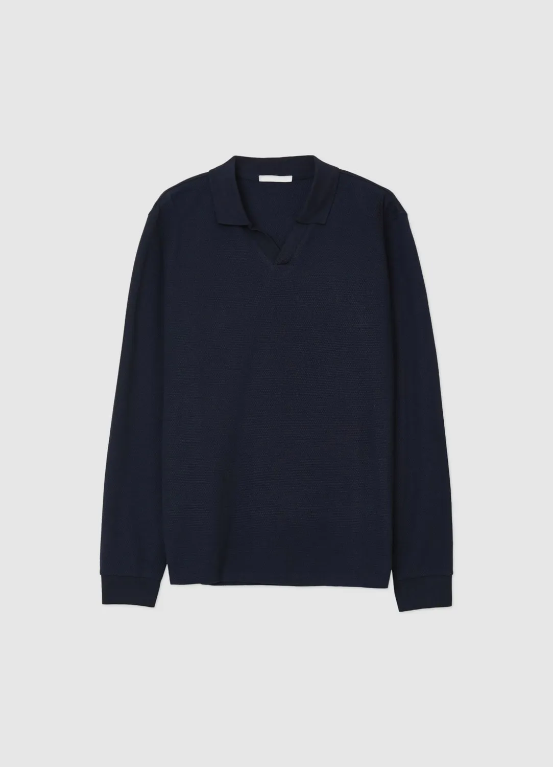 Calliope polo manches longues homme coton uni
