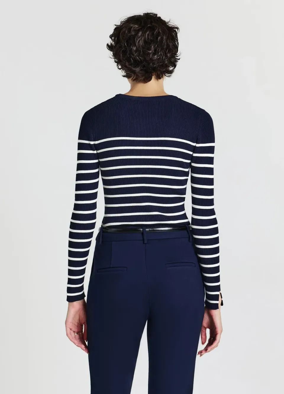 Calliope pull rayé col rond femme manches longues