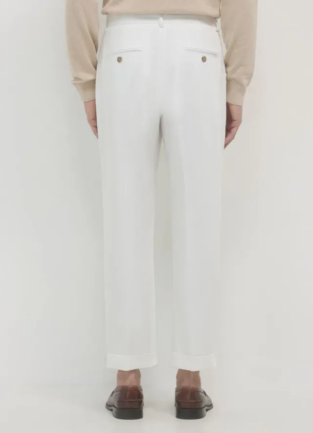 Calliope Pantalon Pinces Homme Poches Françaises Uni