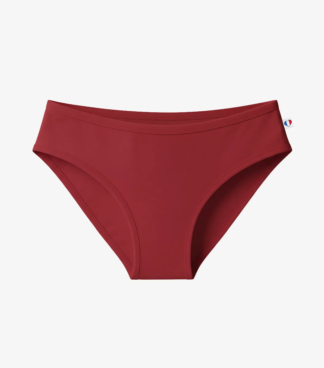 Cocorico Intemporelle culotte femme rouge coton