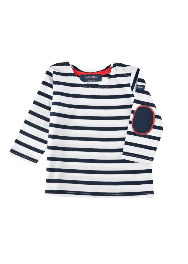 Saint James Coudières coffret t-shirt bébé blanc/marine coton