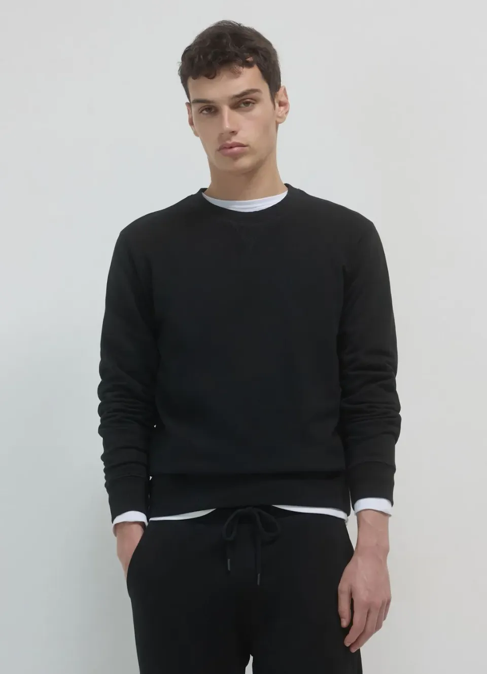 Calliope Basic sweat homme col rond coton regular