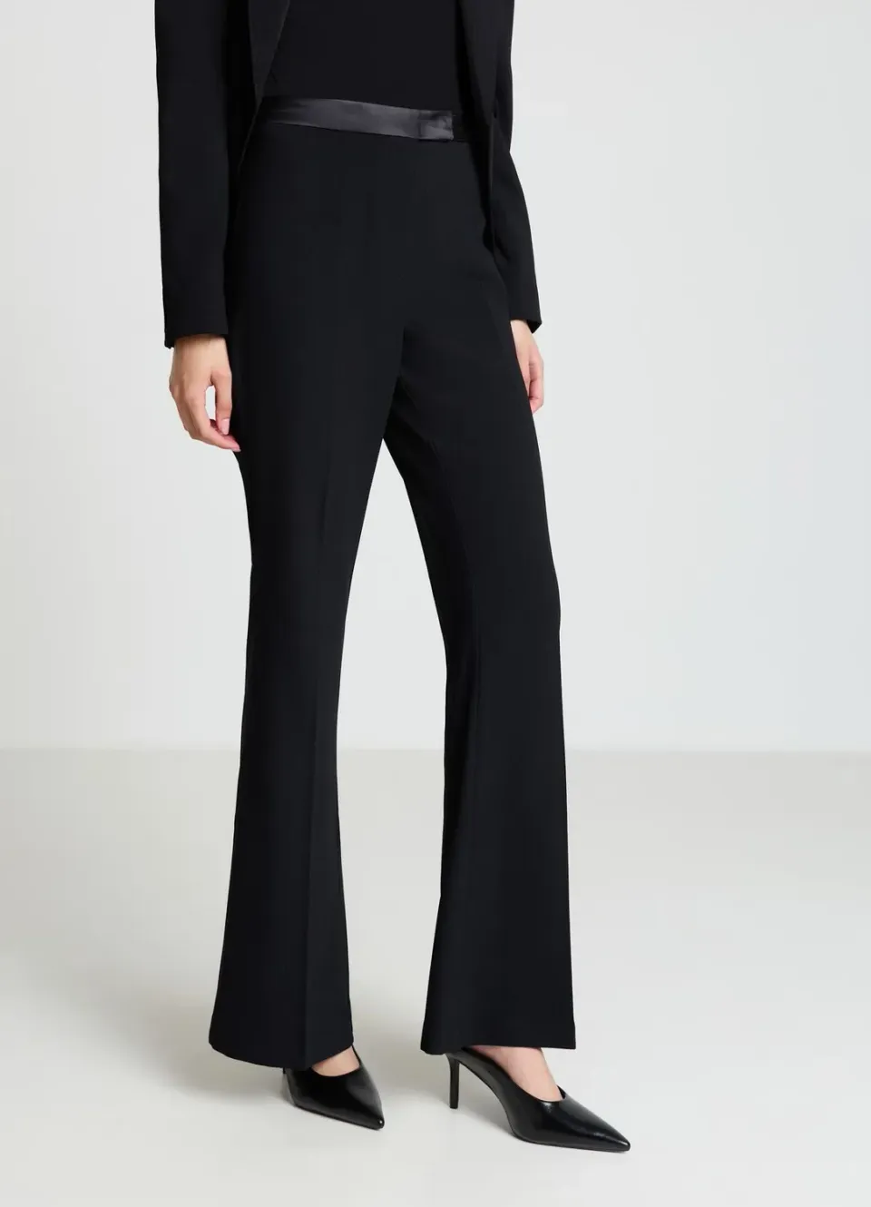 Calliope pantalon femme zampa crêpe évasé habillé