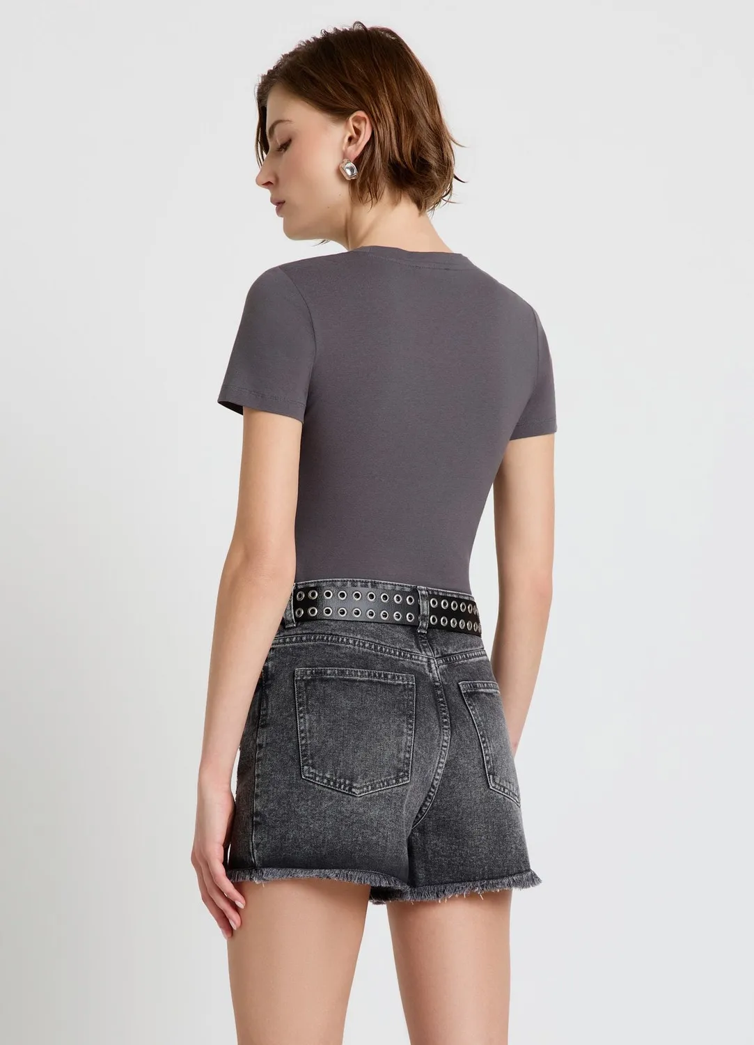 Calliope t-shirt uni femme col rond coton
