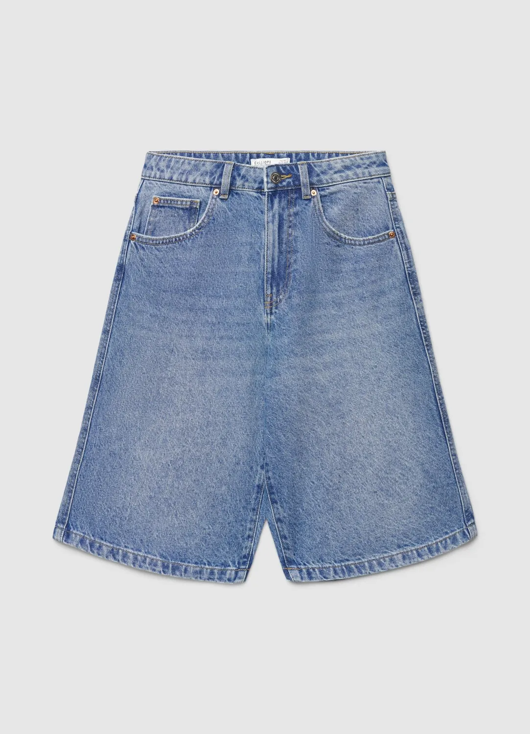 Calliope Bermuda jean bermuda femme taille haute denim