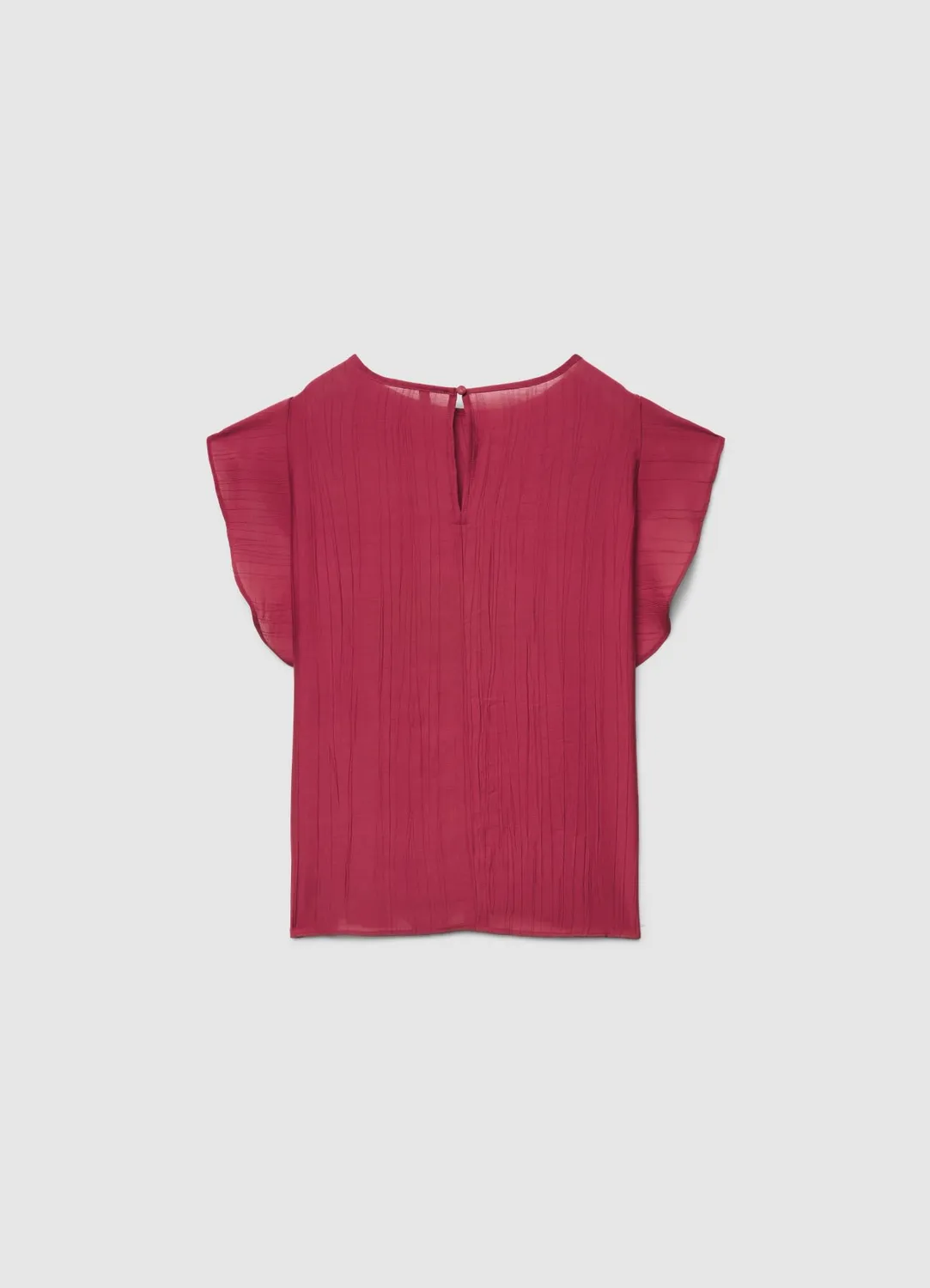 Calliope blouse volants femme col rond unie