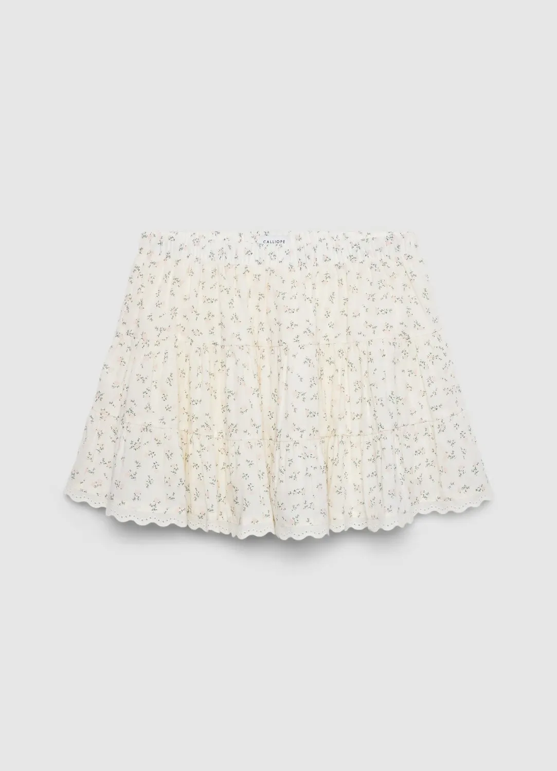 Calliope jupe-short fleurs jupe-culotte volants taille haute