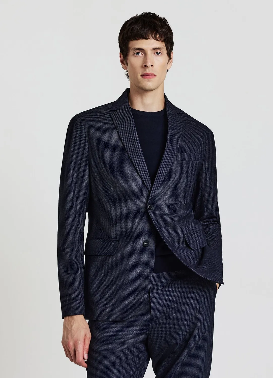 Calliope Veste monopetto pied-de-poule homme