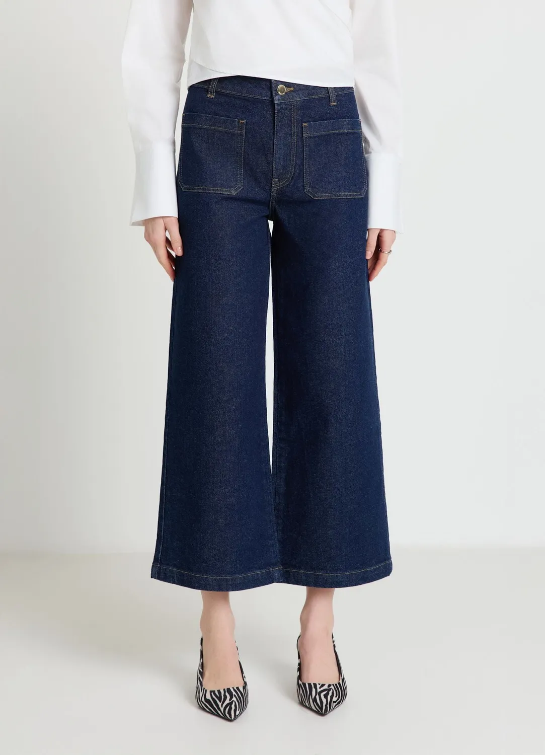 Calliope jean culotte femme large cheville