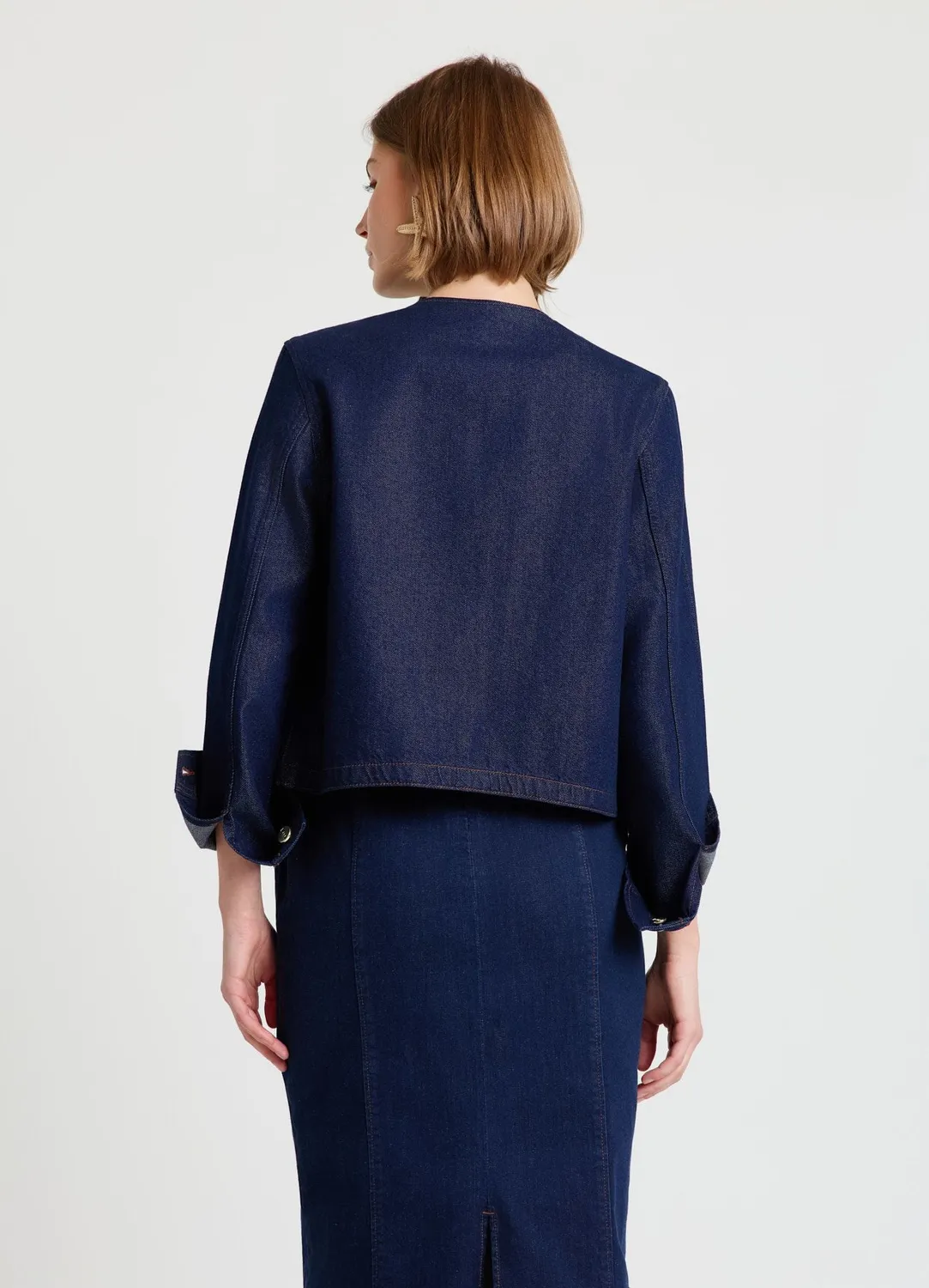 Calliope Giacca Girocollo veste femme boutons unie