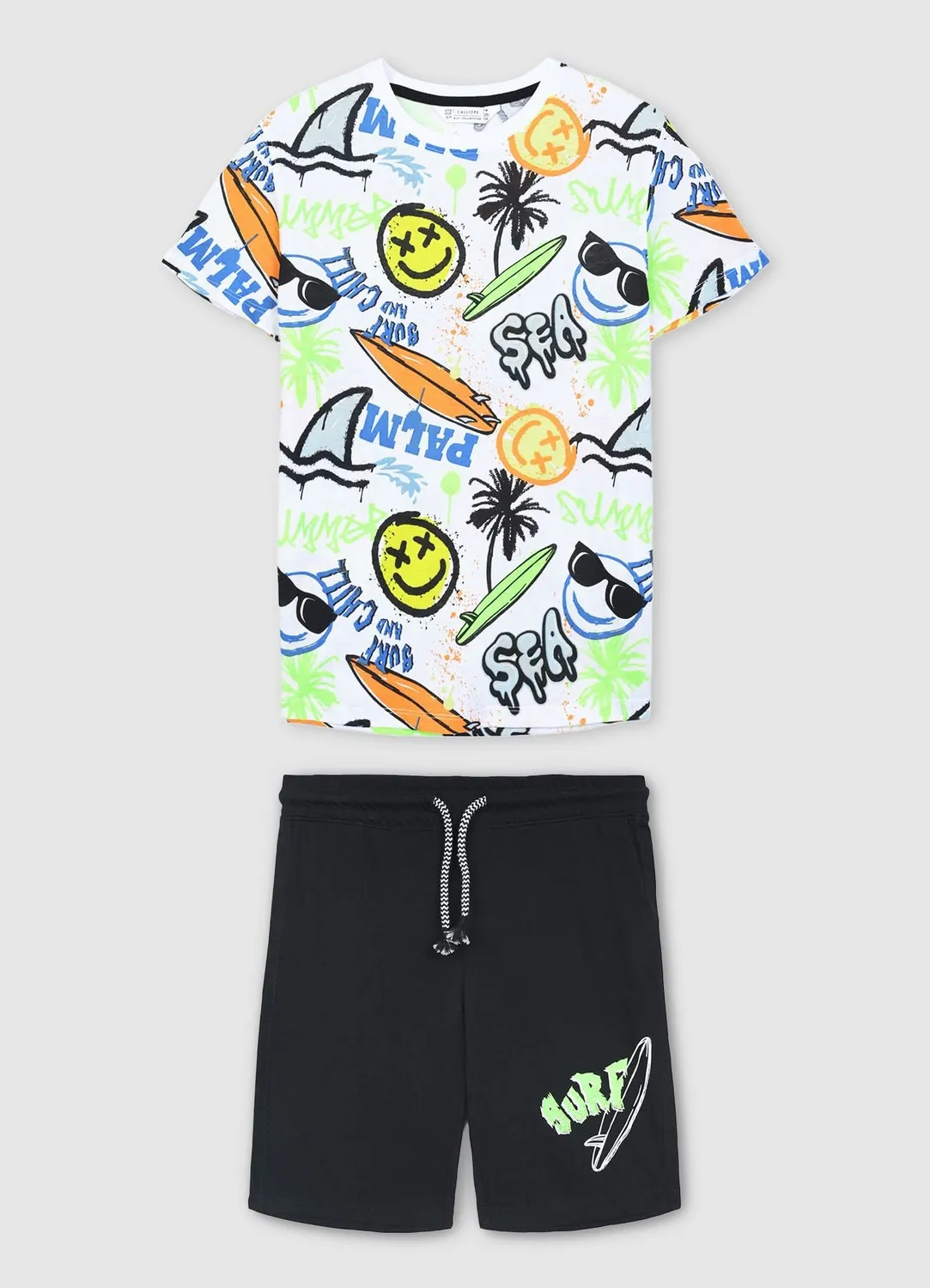 Calliope Ensemble garçon t-shirt short imprimé