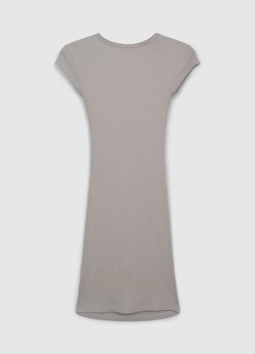Calliope robe courte femme côtelée manches courtes