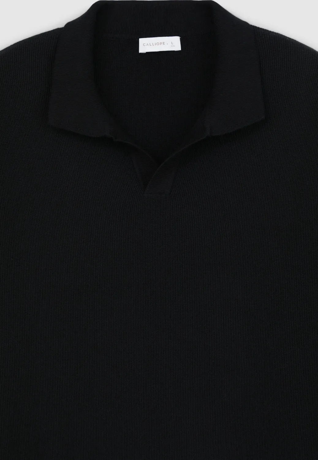 Calliope pull homme col chemise coton uni regular