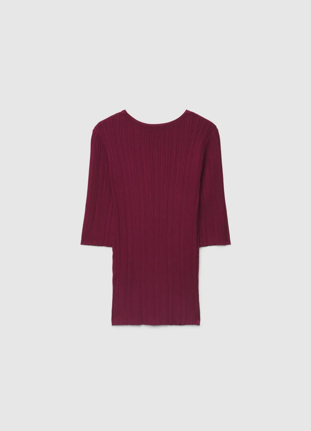 Calliope t-shirt côtelé col rond femme uni