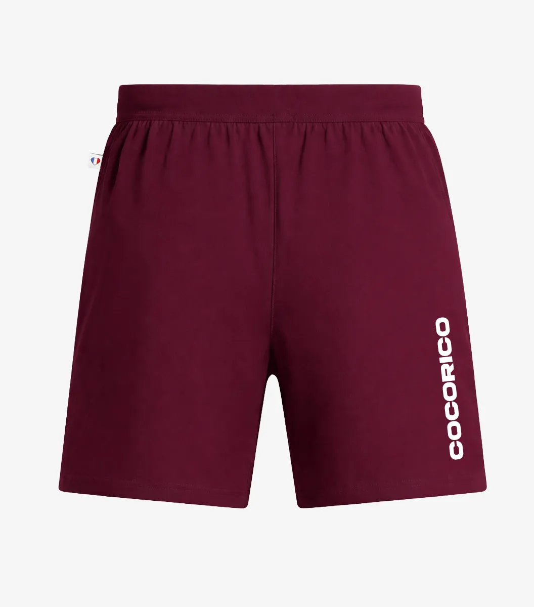 Cocorico Impact short sport homme bordeaux respirant