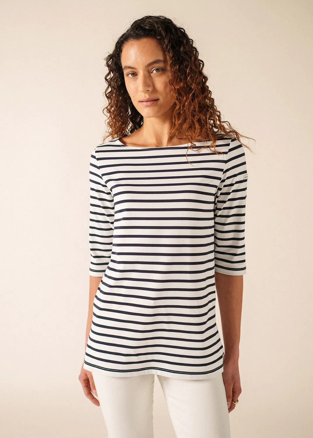 Saint James Phare marinière anti-UV neige/navy