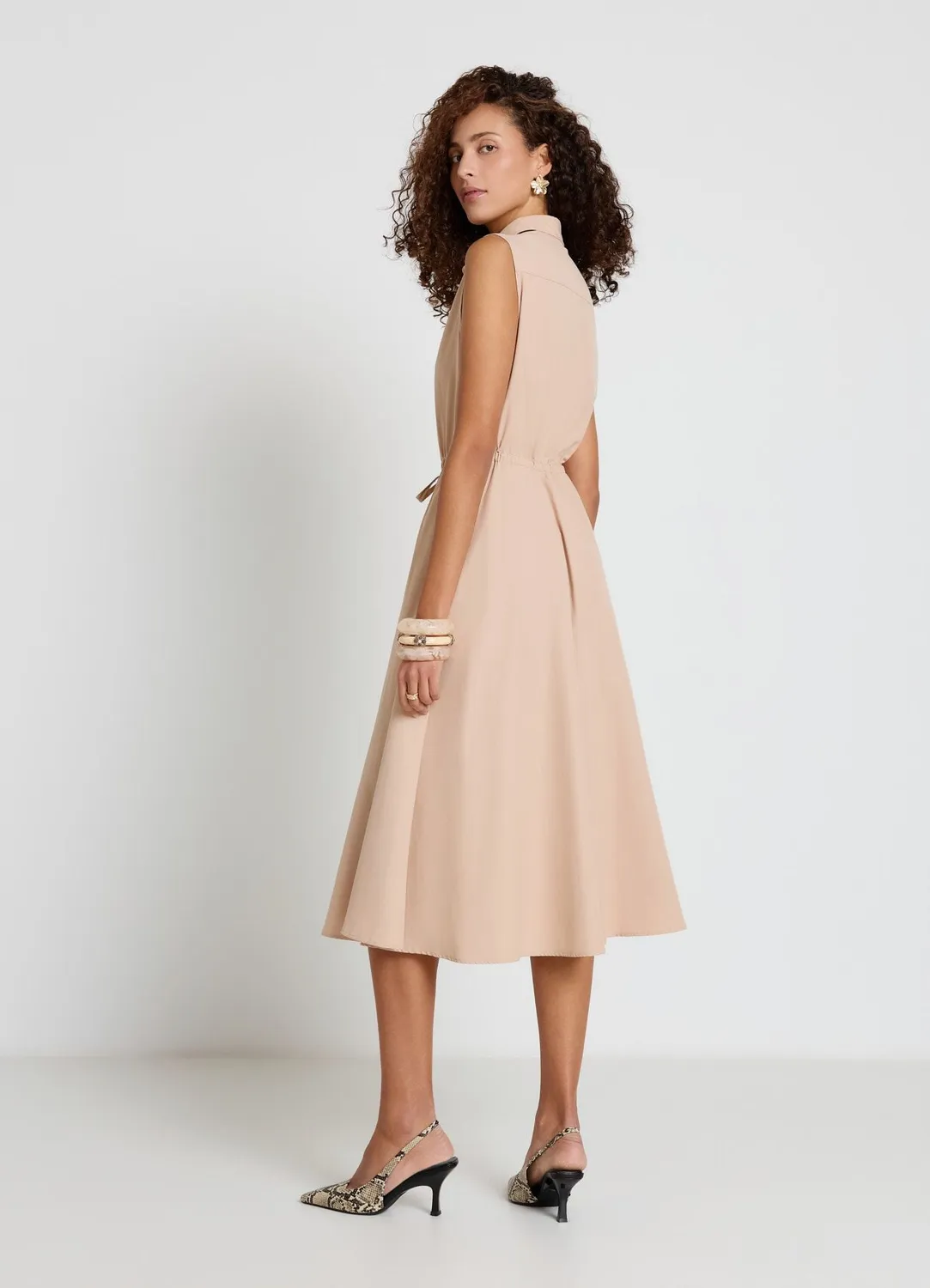 Calliope robe chemisier longue sans manches S unie