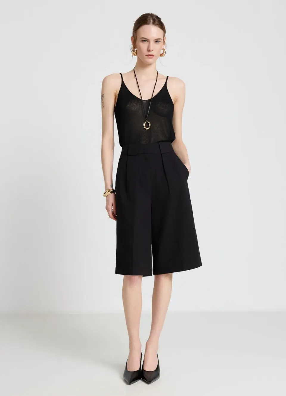 Calliope Canotta maglia V débardeur femme col V