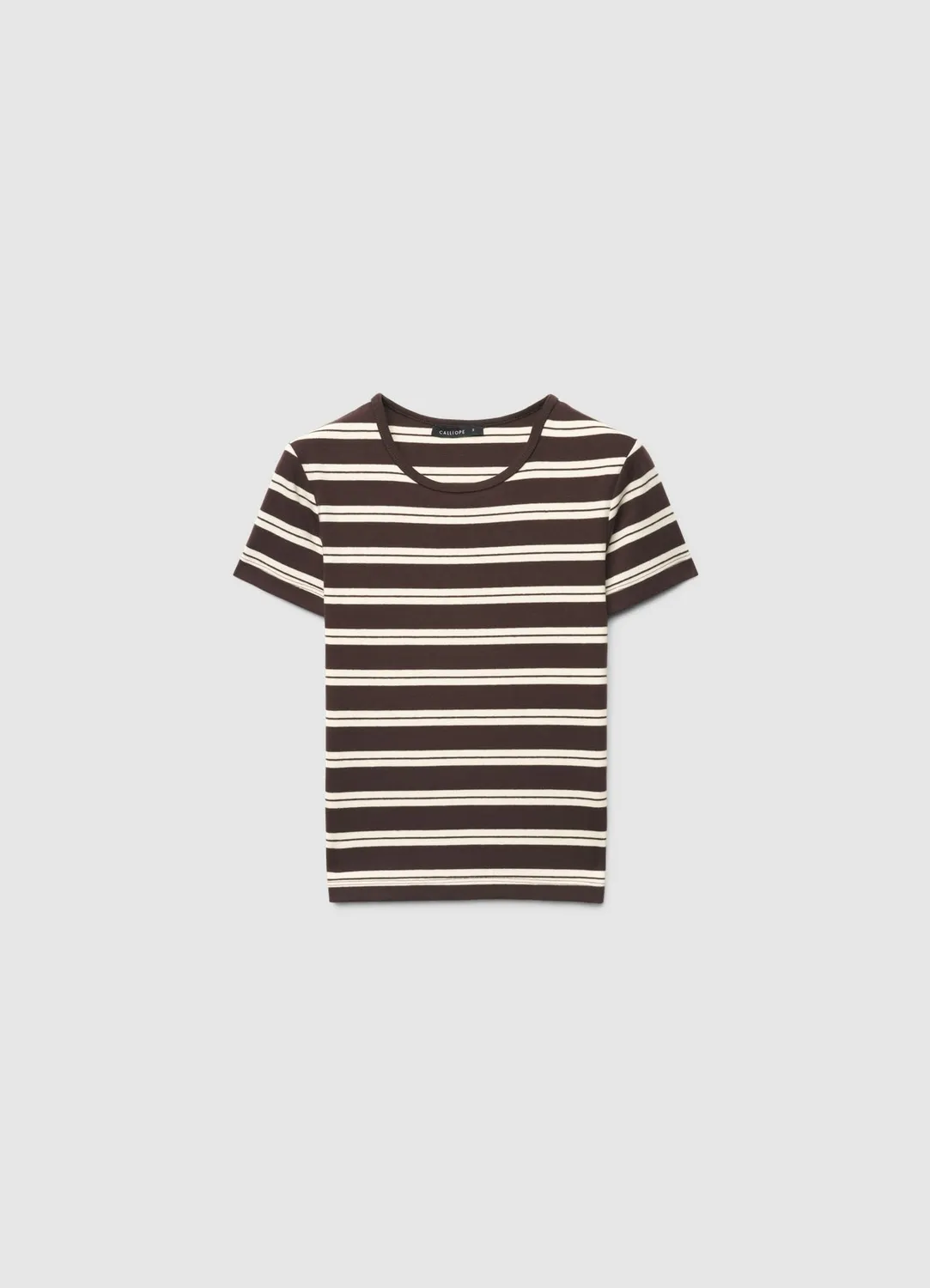 Calliope t-shirt rayures col rond femme droit