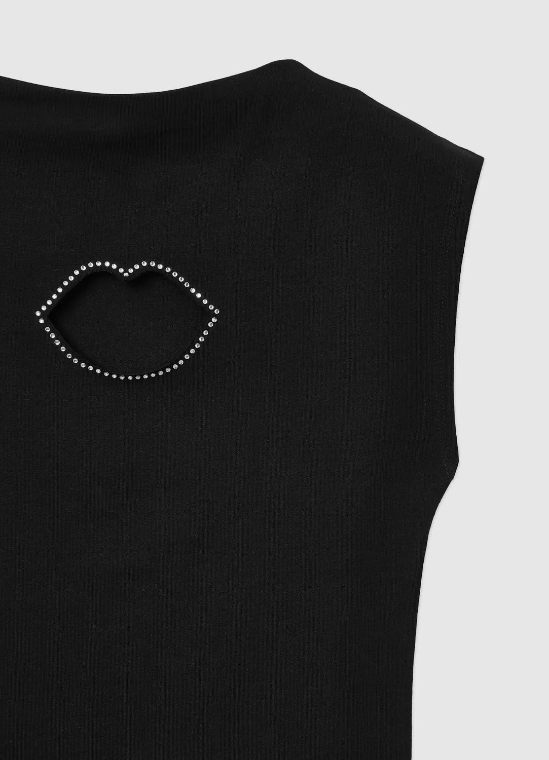 Calliope t-shirt femme cut-out bouche strass