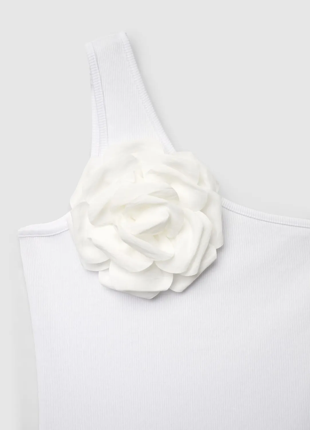 Calliope top une épaule fleur femme ajusté
