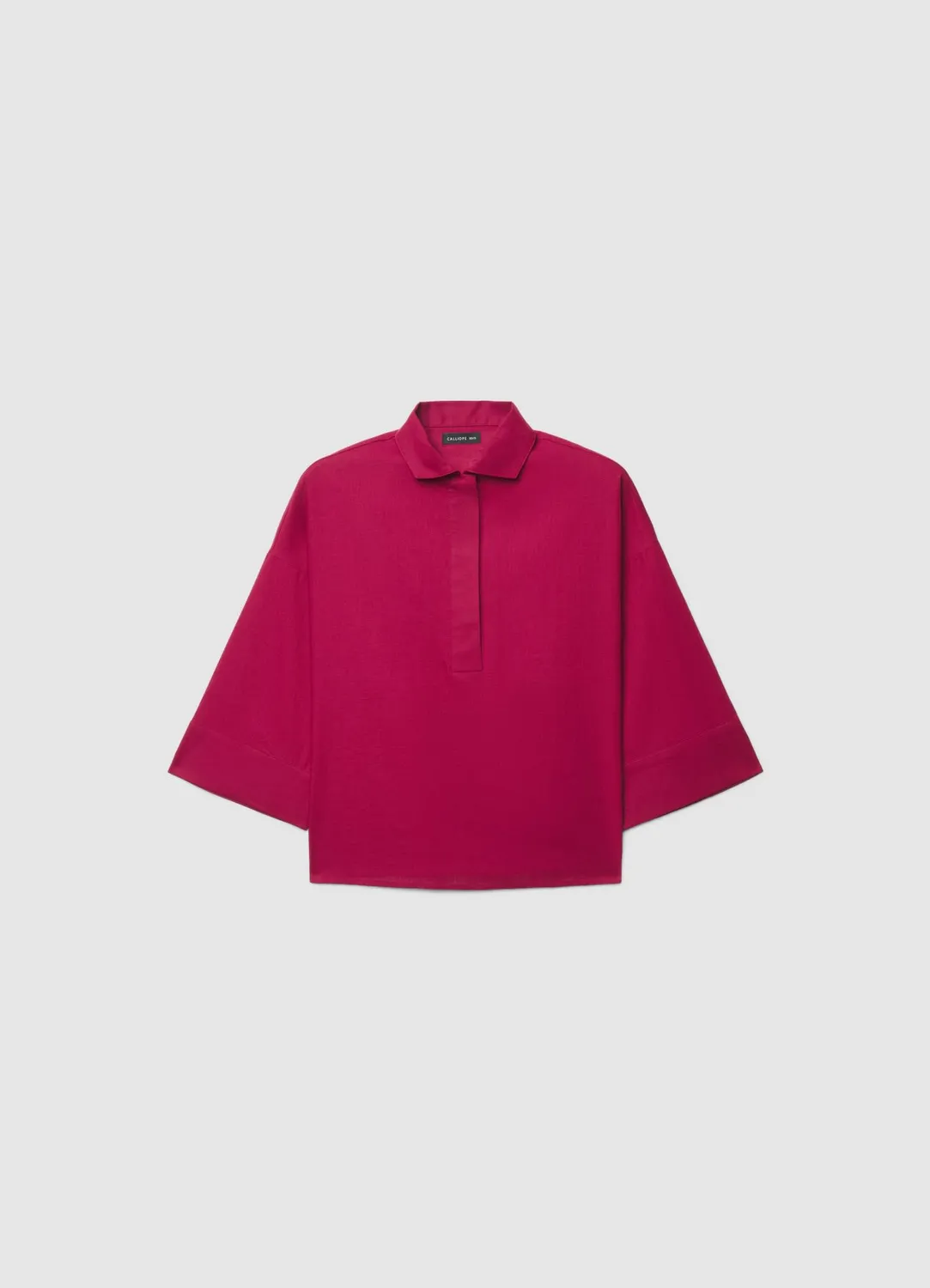 Calliope chemise femme col polo en lin ample