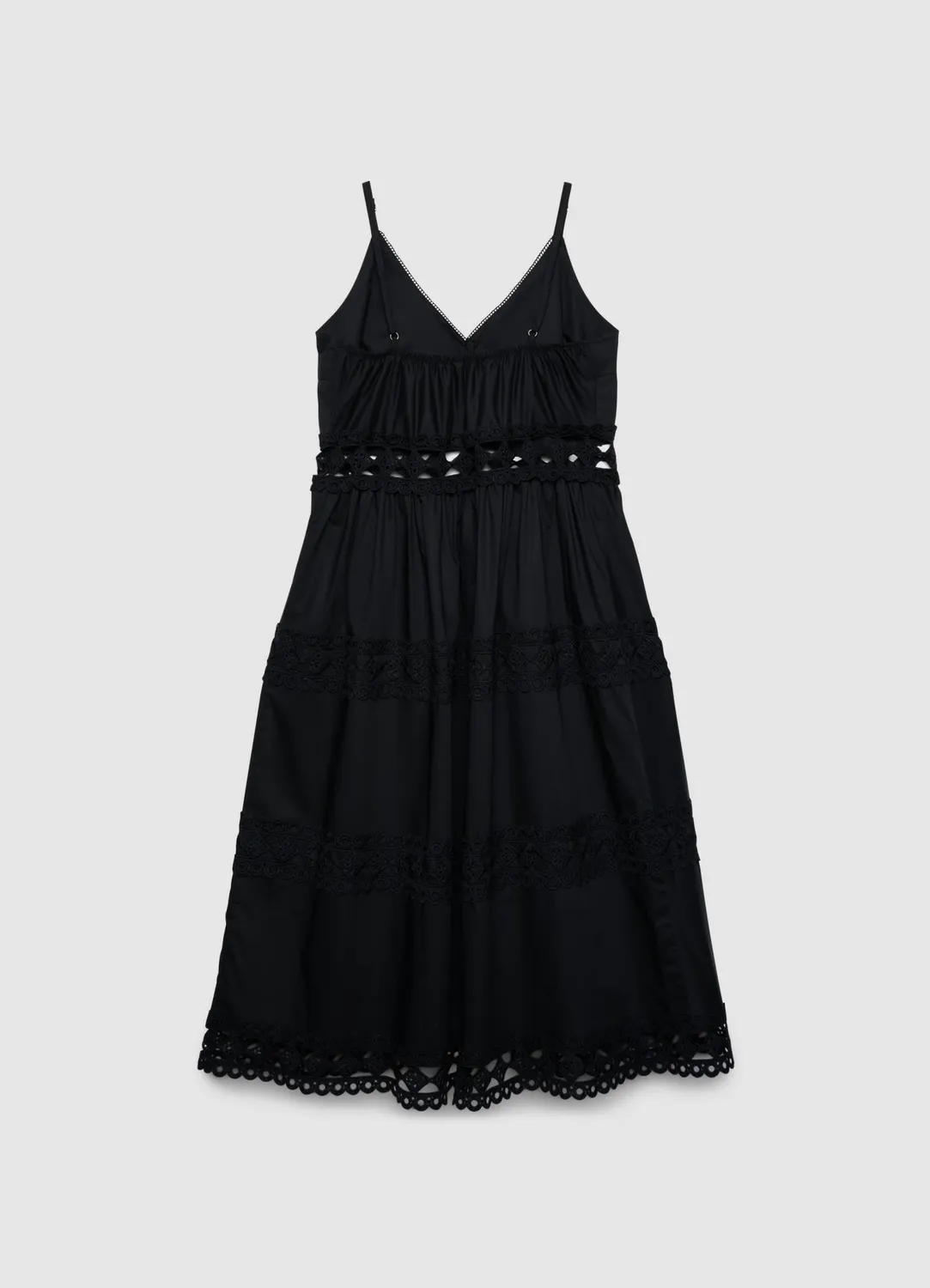 Calliope Robe longue femme bretelles ajourée col V