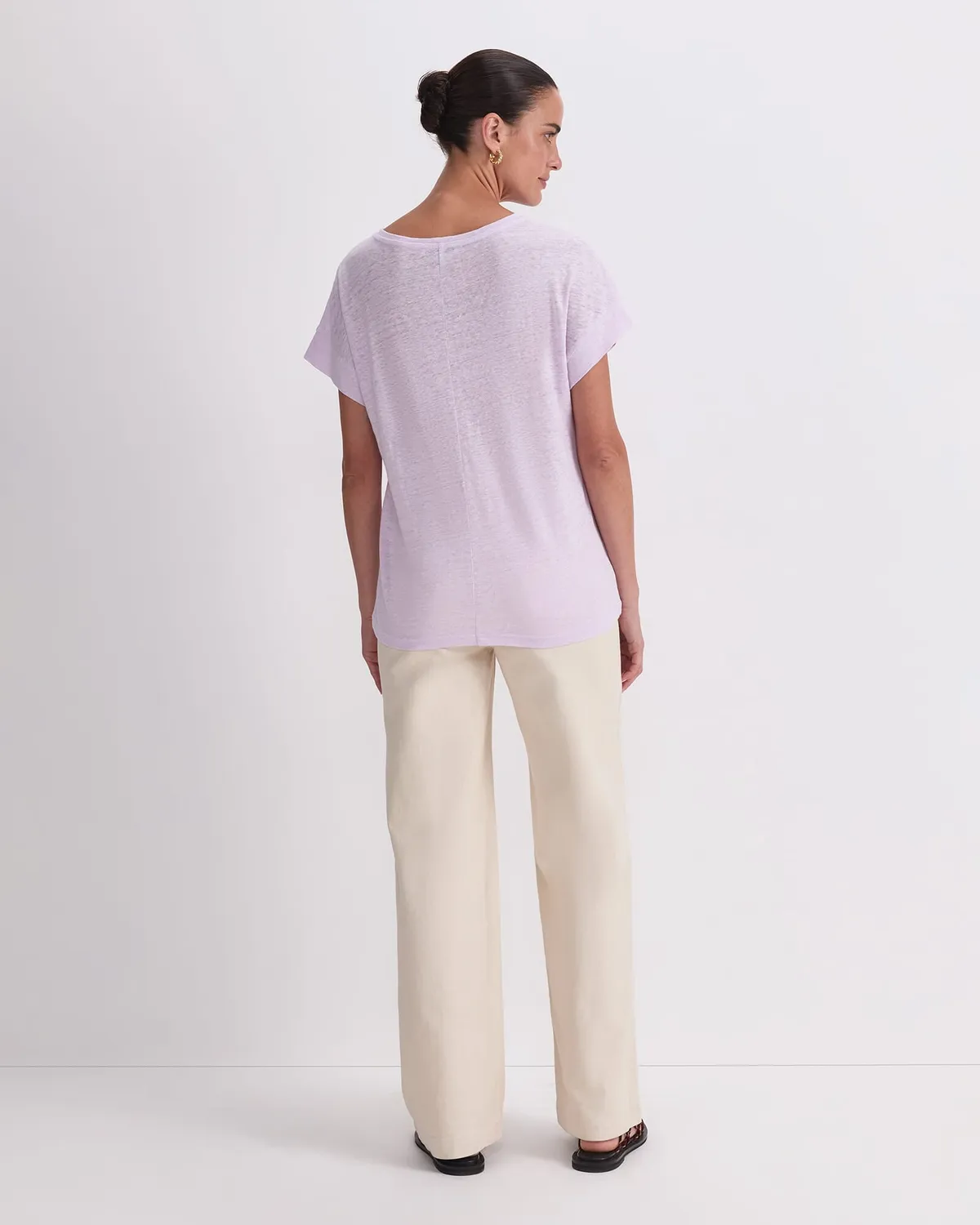 Sportscraft Tonia t-shirt lin col rond femme