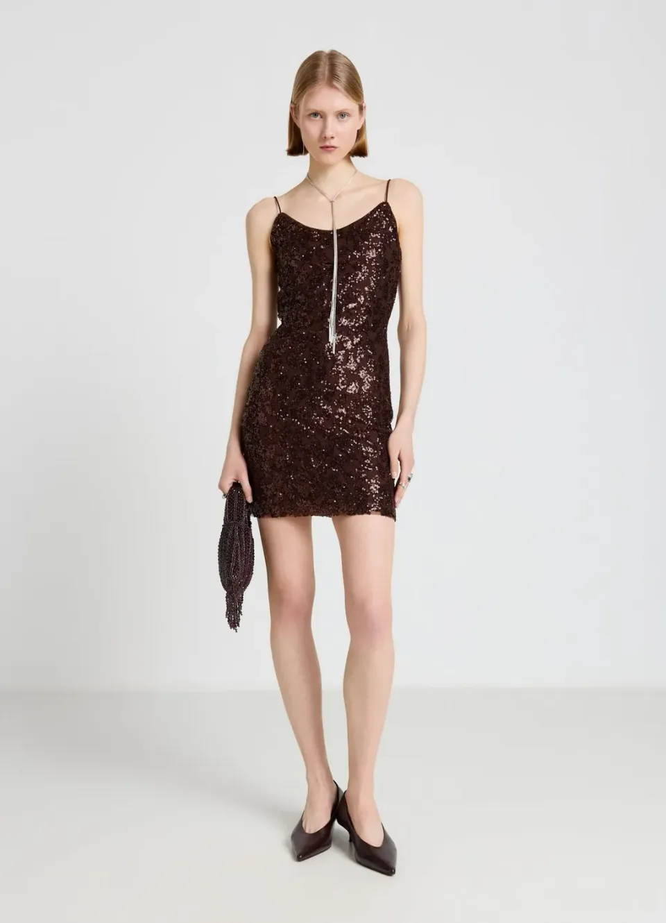 Calliope robe courte paillettes femme dos nu