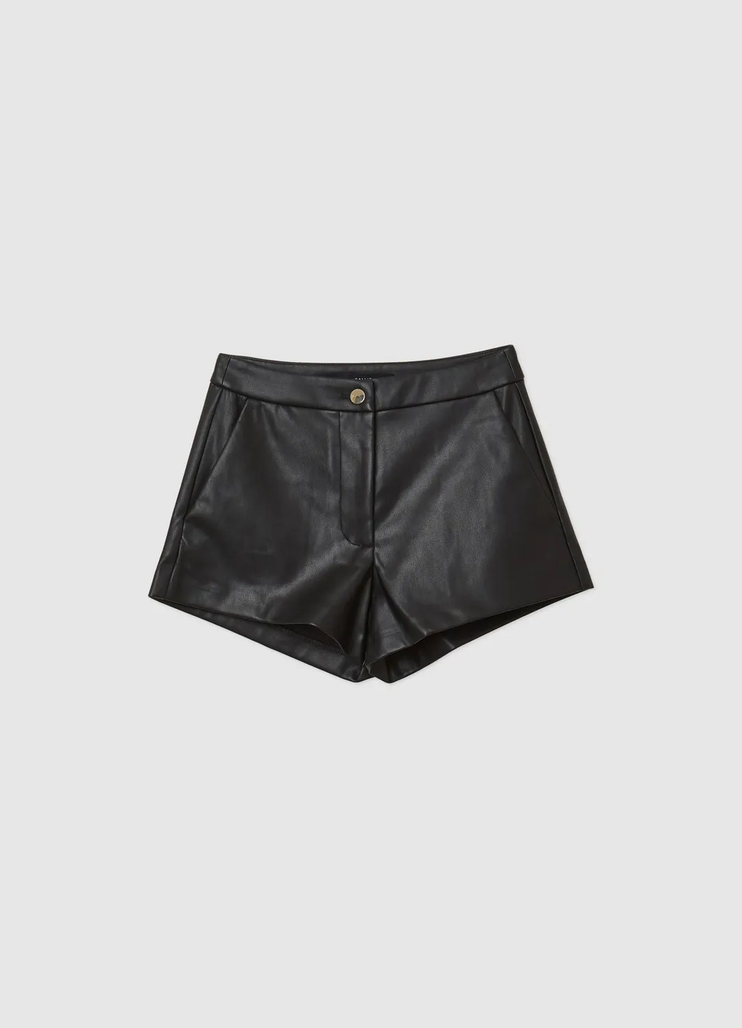 Calliope short effet cuir femme poches latérales