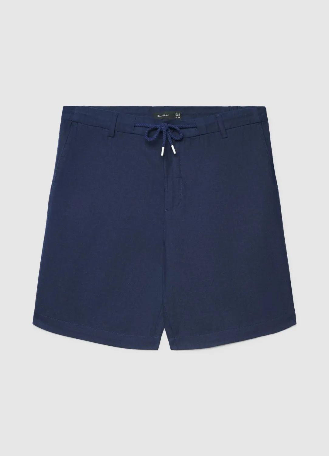 Calliope bermuda misto lino short homme lin uni
