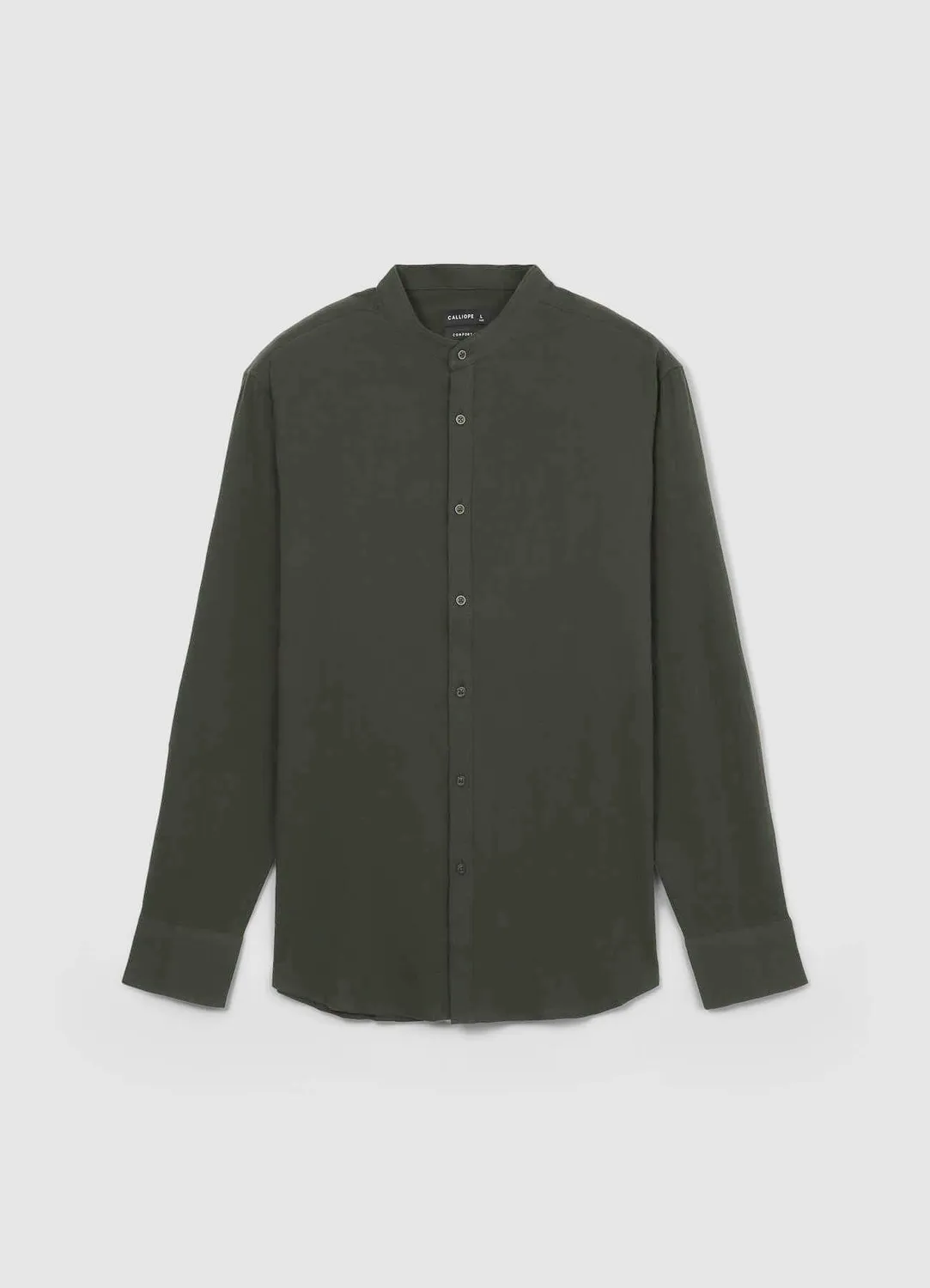 Calliope chemise homme col coréen coton unie