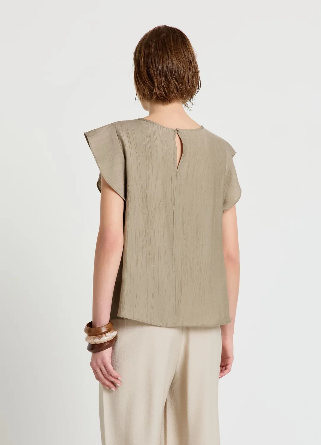Calliope Blouse manches volants femme unie