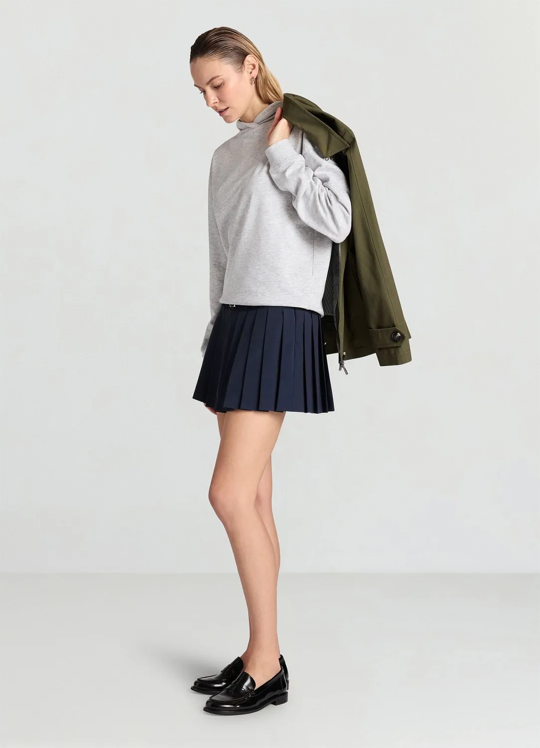 Calliope jupe-short plissée femme uni