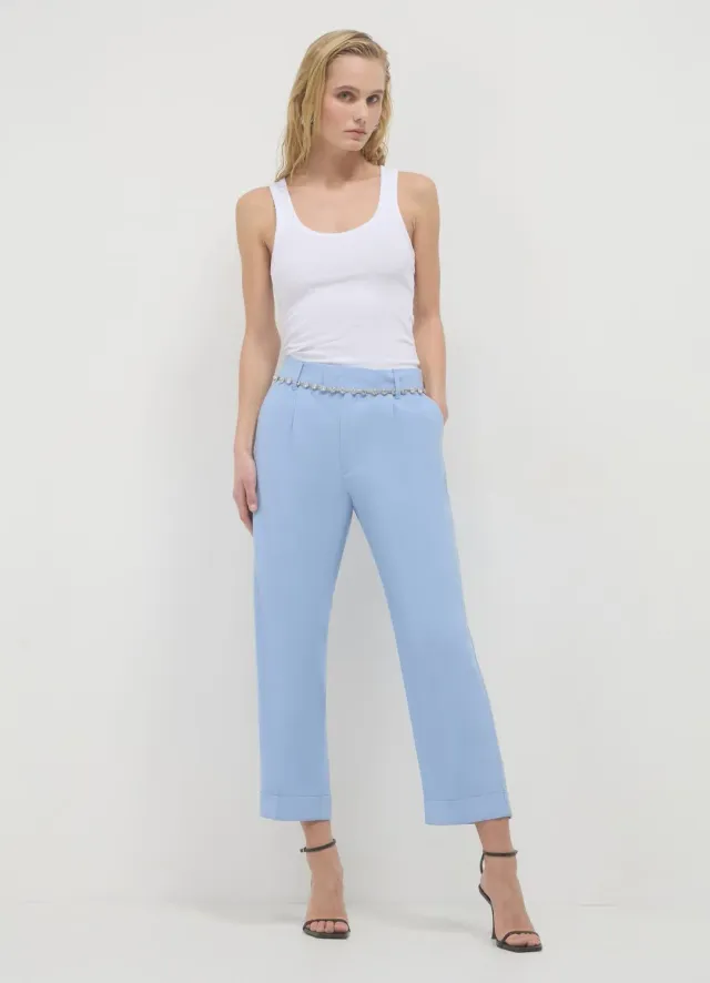 Calliope pantalon classique femme revers regular